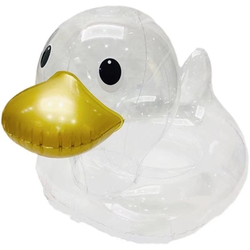 Dječji plivački prsten s šljokicama u obliku patke — nafukljivi PVC, ekološki prihvatljiv materijal, debeo zid, otisak, pogodan za plivanje i hodanje u plitkoj vodi