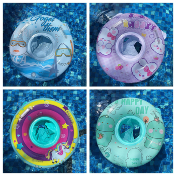 Dječji pojačani plivački prsten s ručkom — Materijal: ekološki PVC; Debljina PVC: 18; Uzorak: tisak