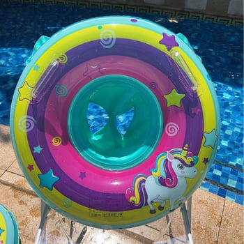 Dječji pojačani plivački prsten s ručkom — Materijal: ekološki PVC; Debljina PVC: 18; Uzorak: tisak