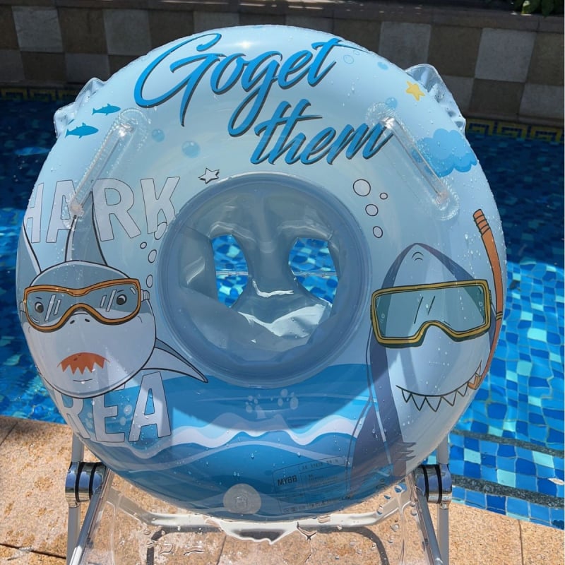 Dječji pojačani plivački prsten s ručkom — Materijal: ekološki PVC; Debljina PVC: 18; Uzorak: tisak