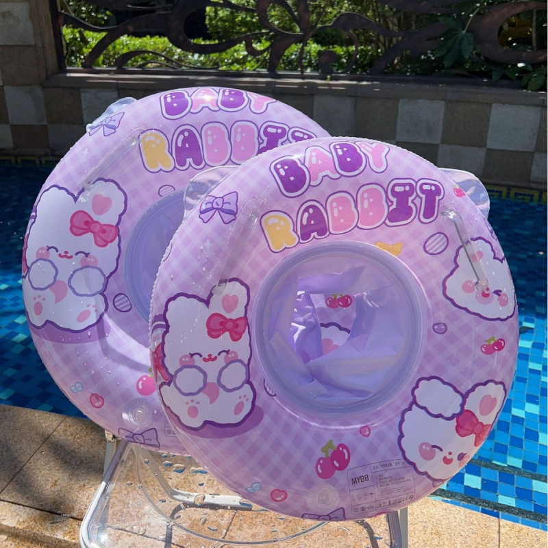 Dječji pojačani plivački prsten s ručkom — Materijal: ekološki PVC; Debljina PVC: 18; Uzorak: tisak