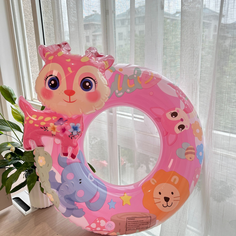 Dječji napuhljivi plivački prsten s motivom životinja, Xia Le, PVC 0,18 mm, za plivanje i hodanje u plićaku