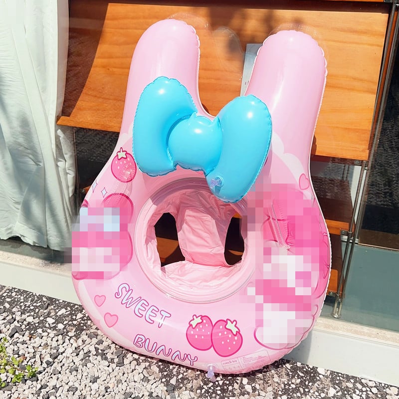 Dječji plivački prsten s ručkom i mašnicom, napuhavanje PVC, ekološki PVC, karikatura uzorak, pogodna za plivanje i hodanje u vodi