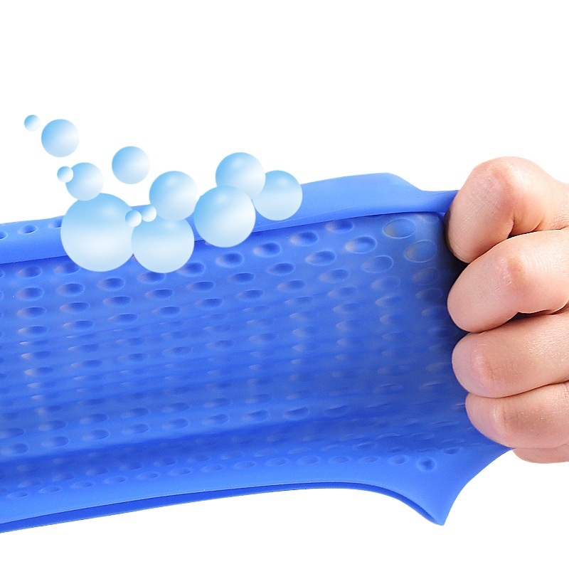 Șapcă de înot din silicon pentru adulți, cu acoperire pentru urechi, impermeabilă