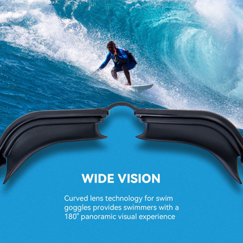 Set ochelari de înot profesional pentru concurs și cască de înot – anti-ceață, impermeabili, lentile din silicon, pod nazal înlocuibil, pentru copii