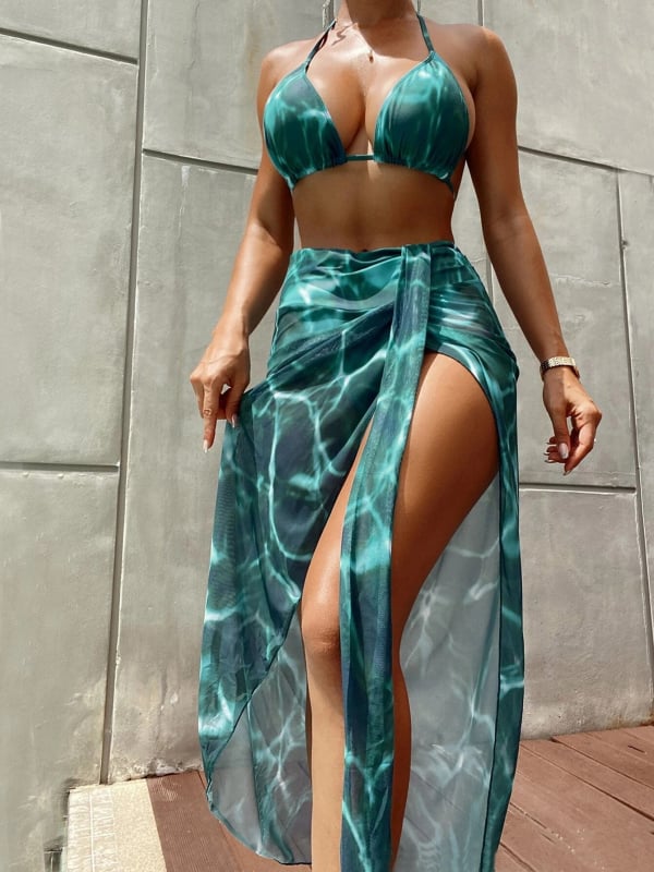 Бикини плажен комплект - полиестер; композиция: 82% полиестерни влакна; модел: едноцветен; бързосъхнещ; горна част с подплънки, без метална опора