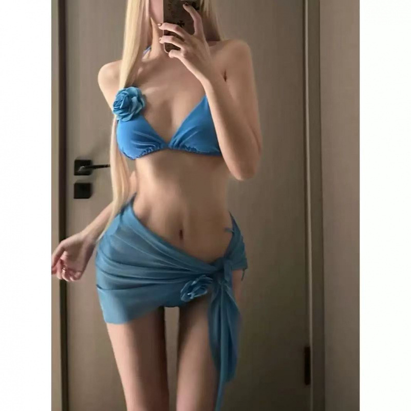 Trojodjelni bikini set s trakicama i umetkom za dojke - brzo sušeći najlon 82%, podstava poliester 18%, 250 g