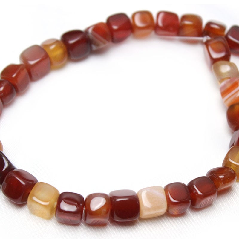 Négyzet alakú achát szabad gyöngyök ékszerekhez — feldolgozva csiszolással, vágással és polírozással, márka YOUTH CADENCE