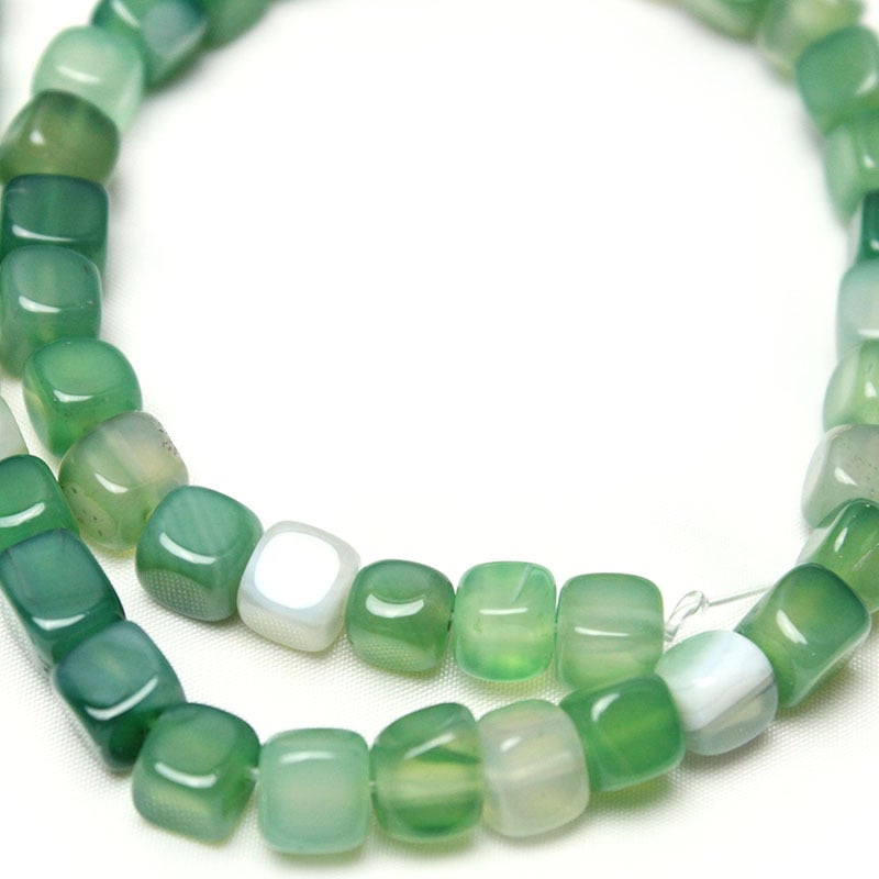 Négyzet alakú achát szabad gyöngyök ékszerekhez — feldolgozva csiszolással, vágással és polírozással, márka YOUTH CADENCE