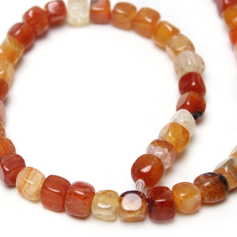 Négyzet alakú achát szabad gyöngyök ékszerekhez — feldolgozva csiszolással, vágással és polírozással, márka YOUTH CADENCE