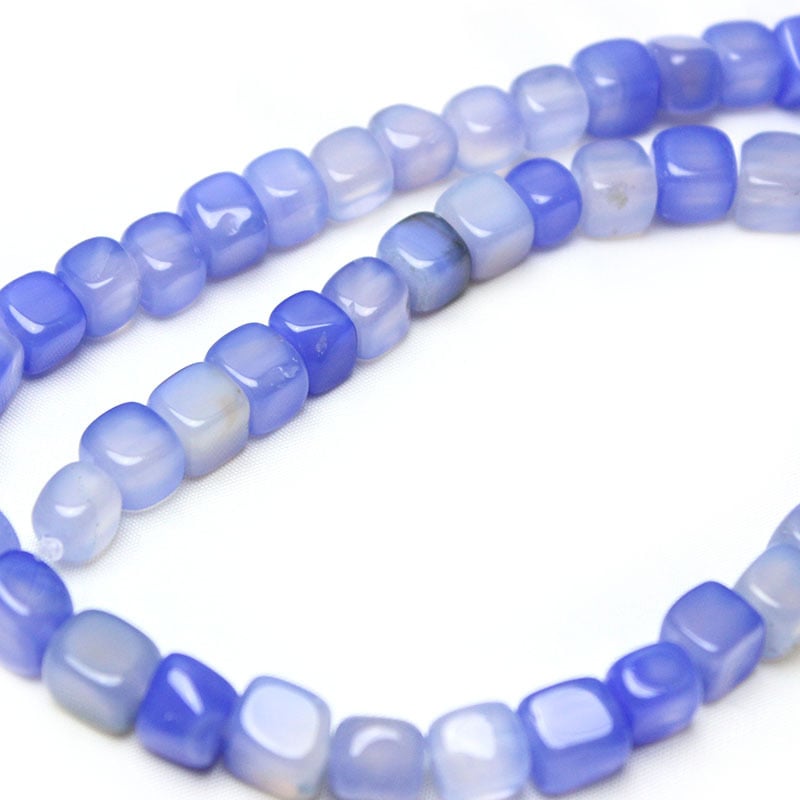 Négyzet alakú achát szabad gyöngyök ékszerekhez — feldolgozva csiszolással, vágással és polírozással, márka YOUTH CADENCE