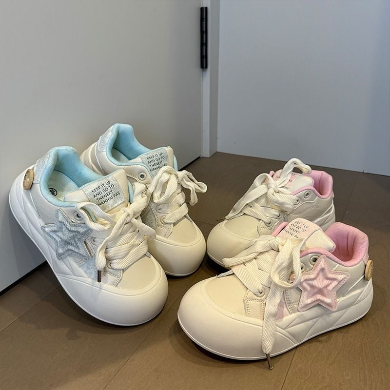 Γυναικεία Παπούτσια από μικροϊνέρ Δέρμα, Παχιά Σόλα, Στρογγυλή Μύτη, Λατέξ Εσωτερική Πάτος, Σόλα από Αφρό