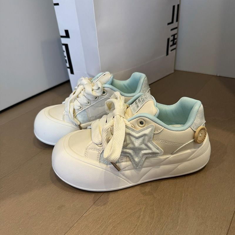 Γυναικεία Παπούτσια από μικροϊνέρ Δέρμα, Παχιά Σόλα, Στρογγυλή Μύτη, Λατέξ Εσωτερική Πάτος, Σόλα από Αφρό