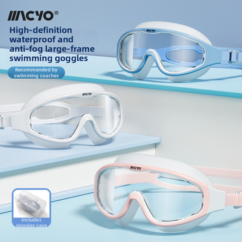 MACYO ochelari de înot antifog, HD, ramă mare, pentru adulți, lentile PC