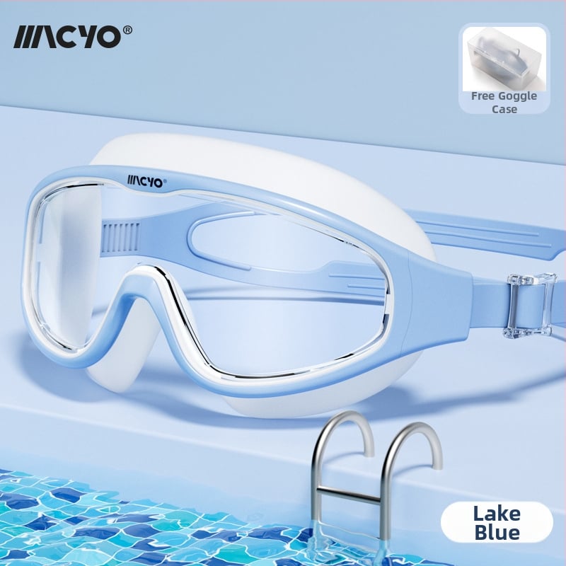 MACYO ochelari de înot antifog, HD, ramă mare, pentru adulți, lentile PC