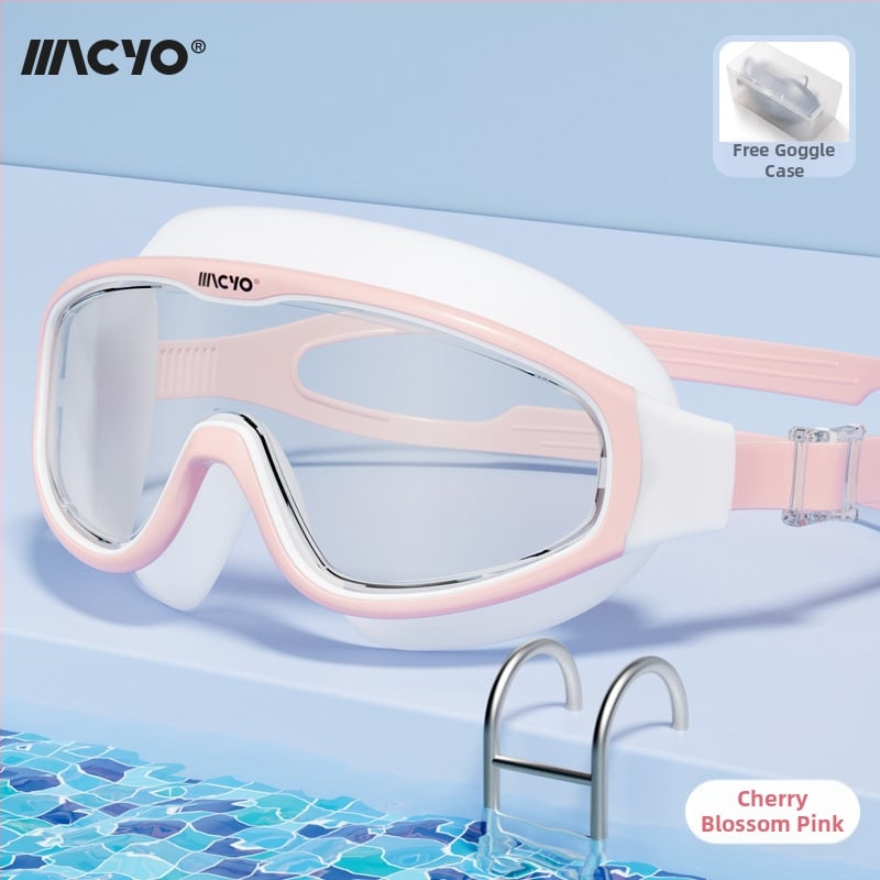 MACYO ochelari de înot antifog, HD, ramă mare, pentru adulți, lentile PC