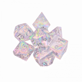 Комплект зарове от смола с правоъгълен ъгъл (D4–D20), персонализируем, пакет от 100 броя