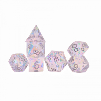 Комплект зарове от смола с правоъгълен ъгъл (D4–D20), персонализируем, пакет от 100 броя