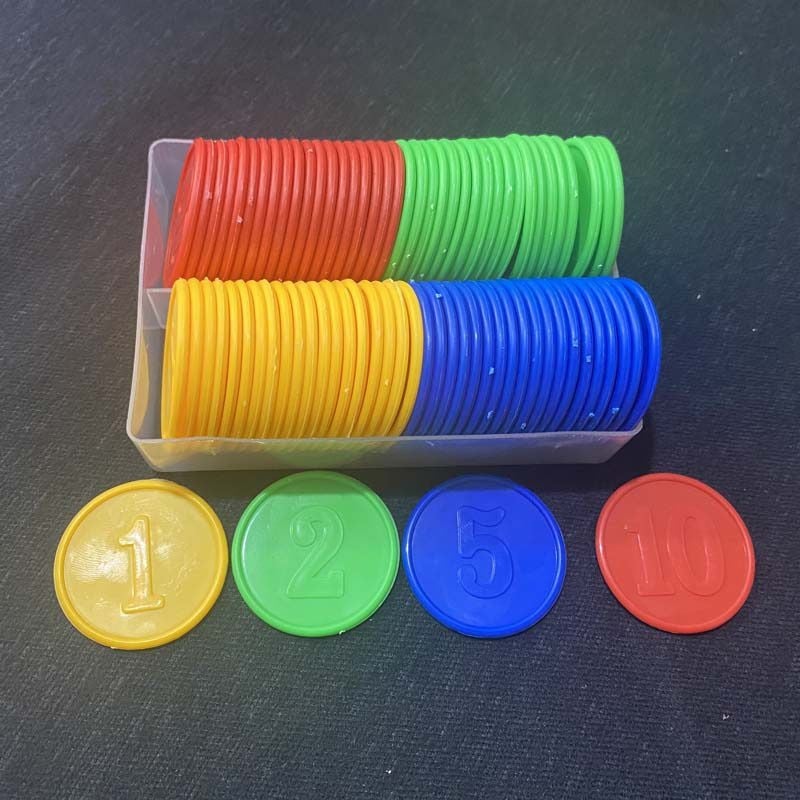 Пластмасов комплект чипове за майджонг – ABS чипове, опаковани в кутия, за игрална зала