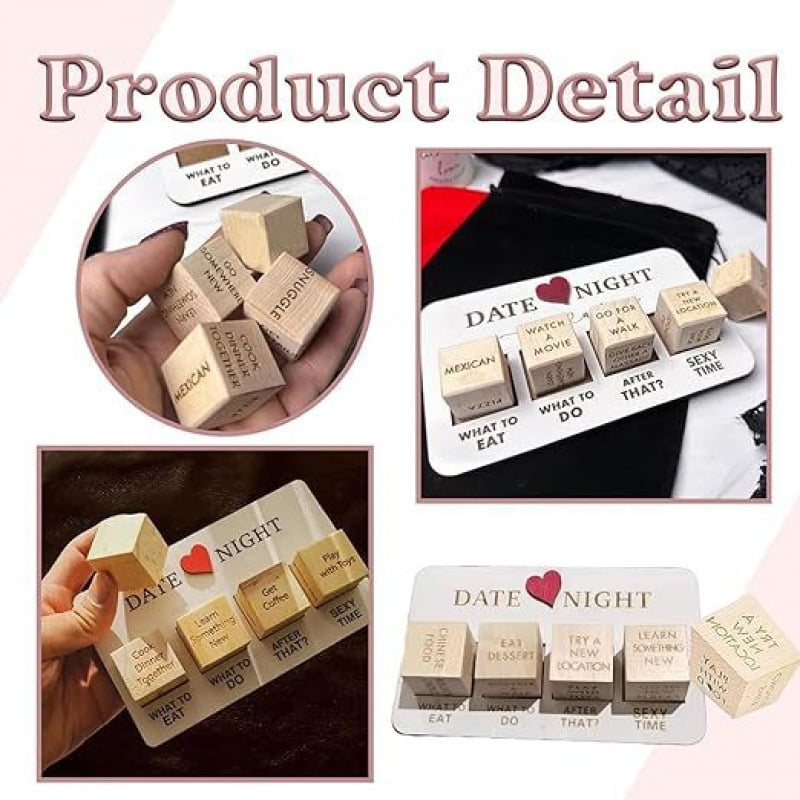 Дървени зарове за вечер на среща за двойки, Date Night Dice, 14+