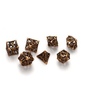 Xindaxin латунни зарчета набор — прорязанo правоъгълен дизайн, 100 броя, за Dungeons & Dragons, произход Шанвэй