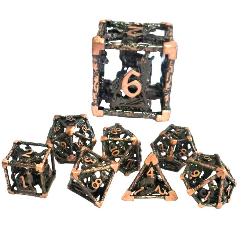 Xindaxin латунни зарчета набор — прорязанo правоъгълен дизайн, 100 броя, за Dungeons & Dragons, произход Шанвэй