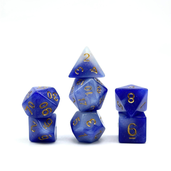 Hiya Акрилни зарове с заоблени ъгли, многоъгълни зарове 4/6/8/10/12/20 лица, персонализирани за настолни игри и игри с карти