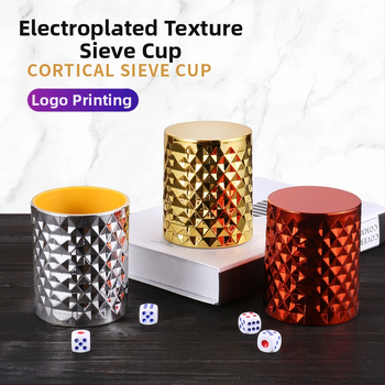 Kauliukų rinkinys (ABS plastas + elektroplatingas; apvalūs kampai; spindintis deimantų dizainas; dėžutė 100 vnt)