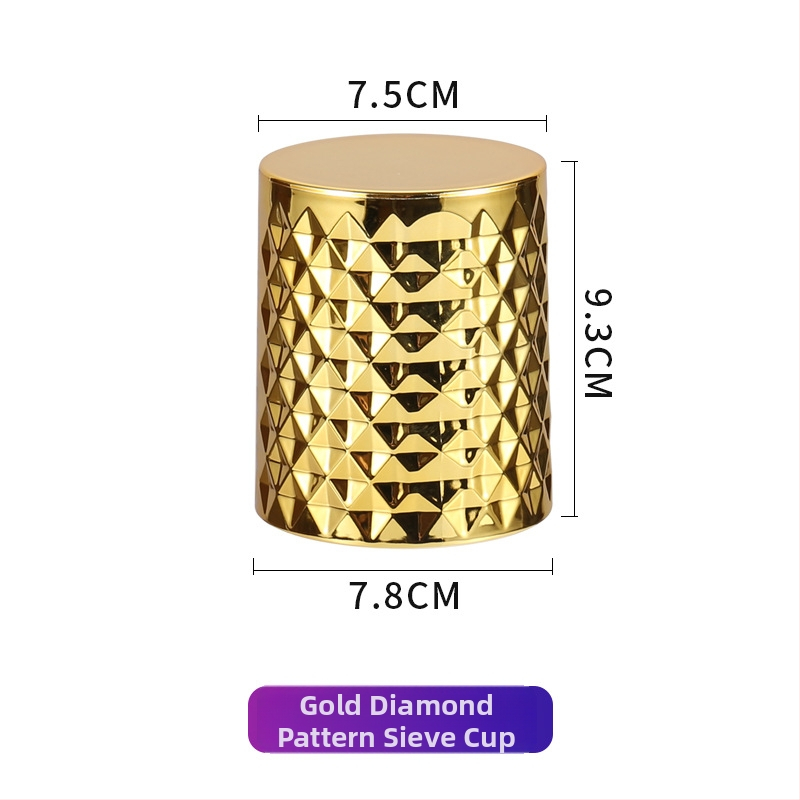 Kauliukų rinkinys (ABS plastas + elektroplatingas; apvalūs kampai; spindintis deimantų dizainas; dėžutė 100 vnt)