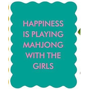 Карти за маџонг – PVC материал, настолни карти за игра с вълнообразни ръбове във форма на фен, 4 карти с пословици, забавен аксесоар, подходящи за 14+ години