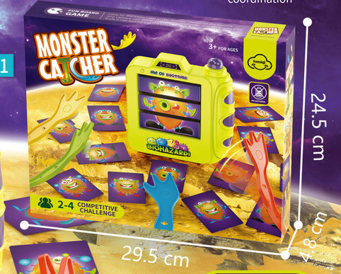 Настолна игра с карти Space Catcher — паметова тренировка, пластмаса, за вътрешна и външна употреба, за всички възрасти