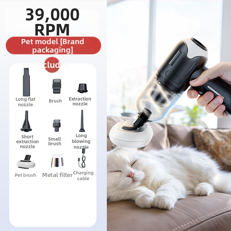 Käsihoiduline autosõiduki tolmuimeja, juhtmeta, harjadeta, võimas, kahe kiirusega imemine ja puhumine, kaasaskantav mini (7.4V, 80W, 16000Pa, 25 min, 78 dB)