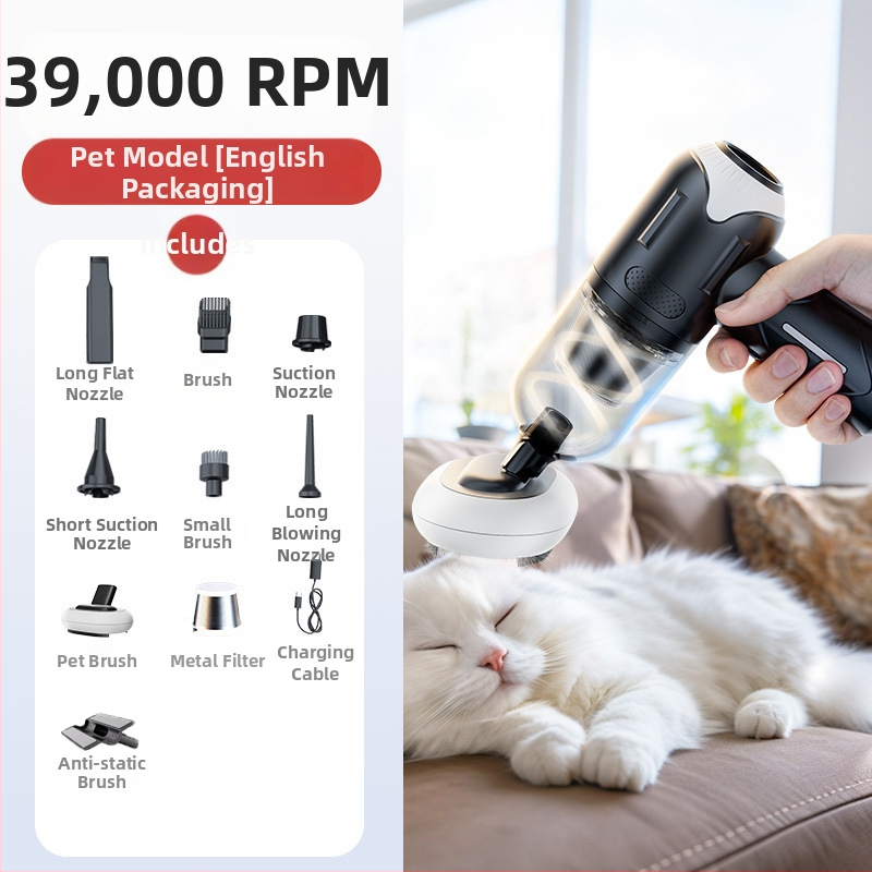 Käsihoiduline autosõiduki tolmuimeja, juhtmeta, harjadeta, võimas, kahe kiirusega imemine ja puhumine, kaasaskantav mini (7.4V, 80W, 16000Pa, 25 min, 78 dB)