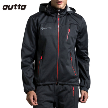 Férfi kerékpáros fleece kabát – kapucnival, szélálló, hosszú ujjú, téli meleg, szintetikus rostok keveréke