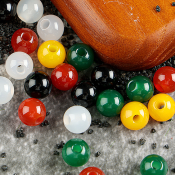 Mărgele deschise din agat, 3 mm gaură, prelucrare: șlefuire, lustruire, ardere, stil de înaltă calitate