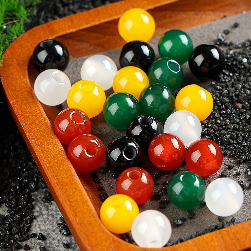 Mărgele deschise din agat, 3 mm gaură, prelucrare: șlefuire, lustruire, ardere, stil de înaltă calitate