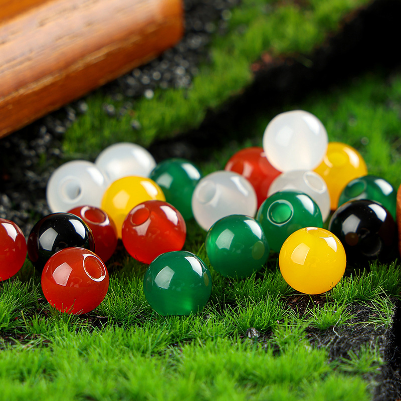 Mărgele deschise din agat, 3 mm gaură, prelucrare: șlefuire, lustruire, ardere, stil de înaltă calitate