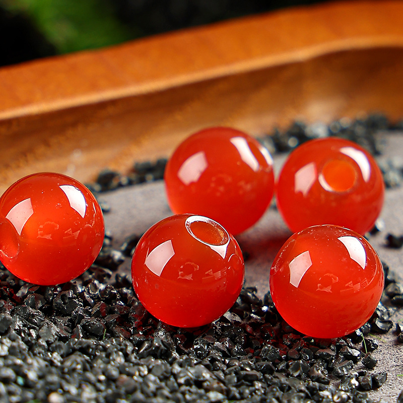 Mărgele deschise din agat, 3 mm gaură, prelucrare: șlefuire, lustruire, ardere, stil de înaltă calitate