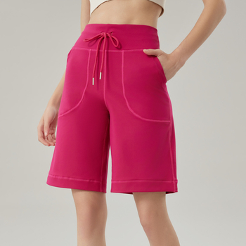 Ženske joga capri hlače - brzo se suše, podizanje bokova, uski kroj, tkanina nylon, sastav 80%, duljina 49 cm, Lin Zhan