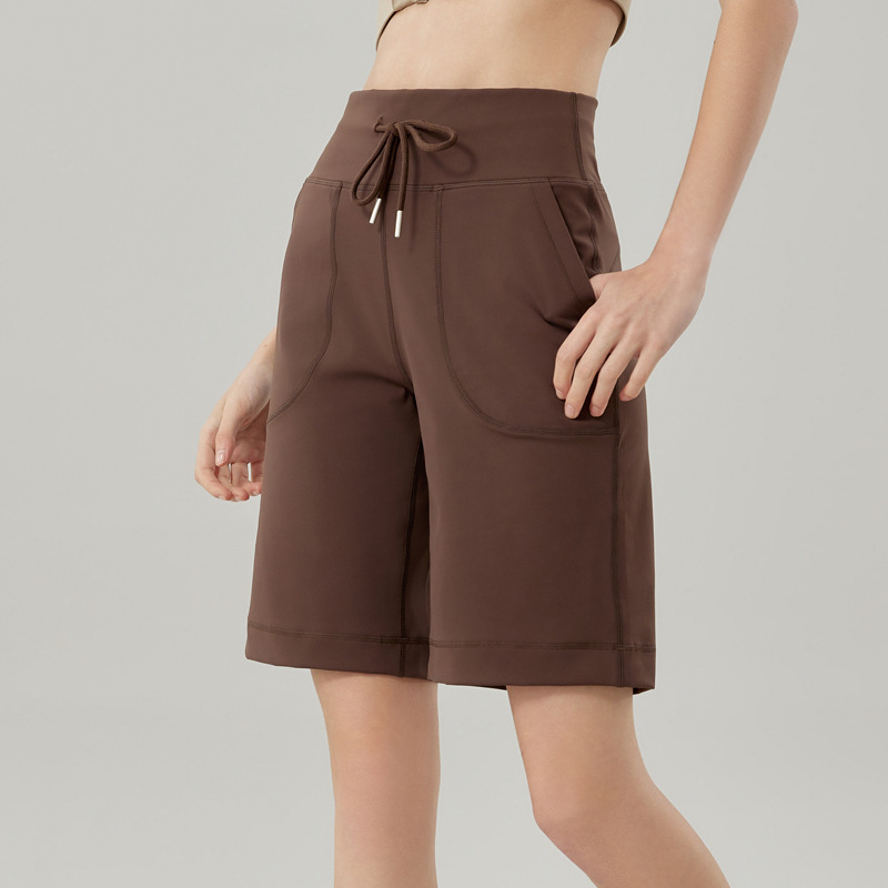 Ženske joga capri hlače - brzo se suše, podizanje bokova, uski kroj, tkanina nylon, sastav 80%, duljina 49 cm, Lin Zhan