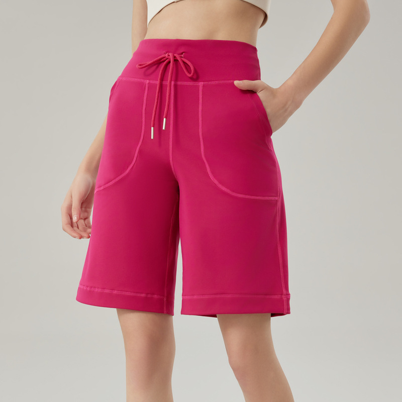 Ženske joga capri hlače - brzo se suše, podizanje bokova, uski kroj, tkanina nylon, sastav 80%, duljina 49 cm, Lin Zhan