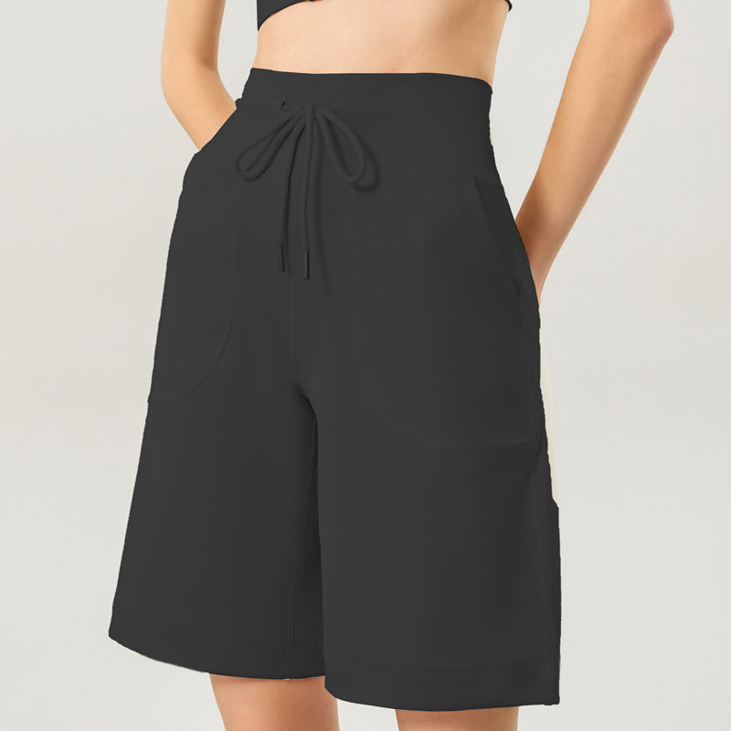 Ženske joga capri hlače - brzo se suše, podizanje bokova, uski kroj, tkanina nylon, sastav 80%, duljina 49 cm, Lin Zhan