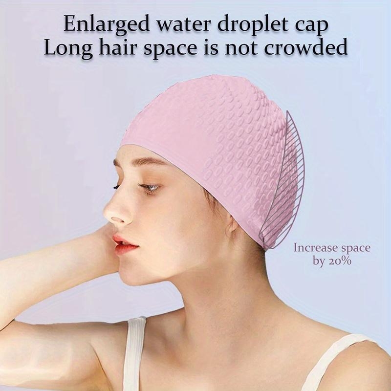 Șapcă de înot din silicon pentru păr lung, culoare solidă, adulți