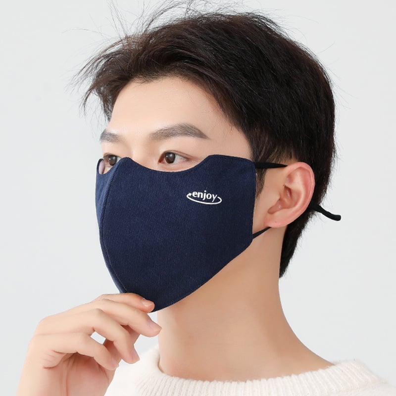 Зимна унисекс маска за лице - памук, 3D дизайн, защита от прах, студена и ветроустойчива