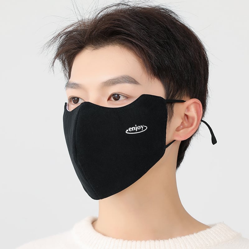 Зимна унисекс маска за лице - памук, 3D дизайн, защита от прах, студена и ветроустойчива