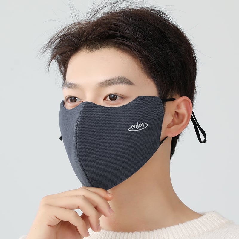 Зимна унисекс маска за лице - памук, 3D дизайн, защита от прах, студена и ветроустойчива