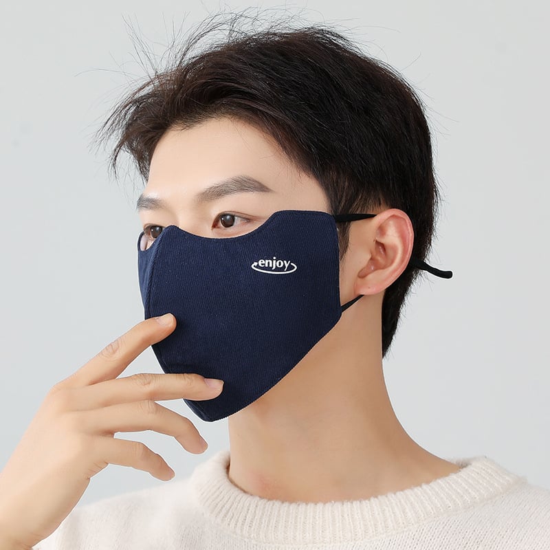 Зимна унисекс маска за лице - памук, 3D дизайн, защита от прах, студена и ветроустойчива