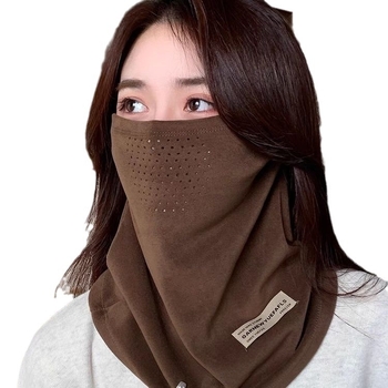 Унисекс зимна ветроустойчива маска за лице с ушен монтаж, антизамъгляваща, полиестер-памук, за колоездене и ски