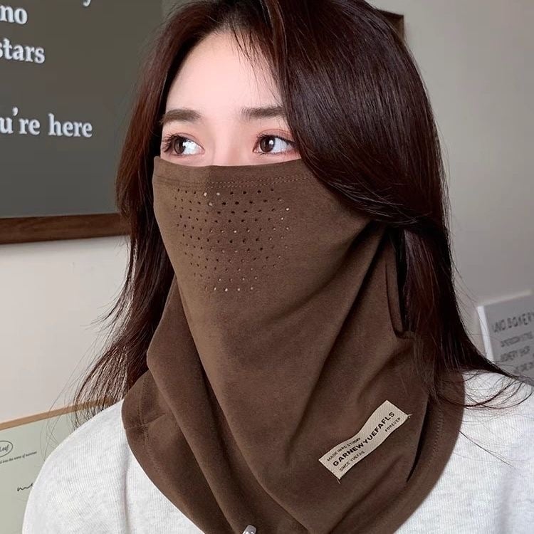 Унисекс зимна ветроустойчива маска за лице с ушен монтаж, антизамъгляваща, полиестер-памук, за колоездене и ски