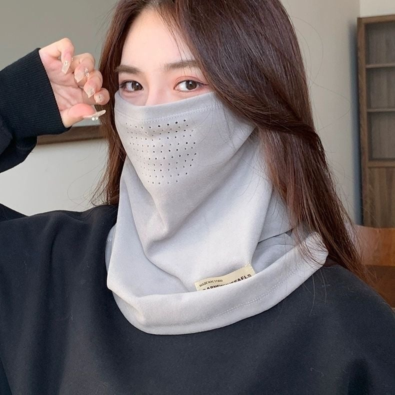 Унисекс зимна ветроустойчива маска за лице с ушен монтаж, антизамъгляваща, полиестер-памук, за колоездене и ски